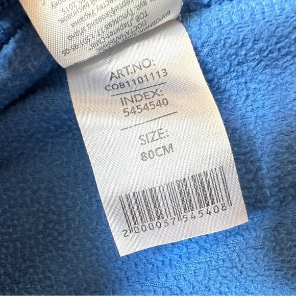 ⭐️ 5 for $25 Cool Club ProRange 80 Fleece Hooded Zipper Baby Bodysuit 80 cm - Picture 8 of 9